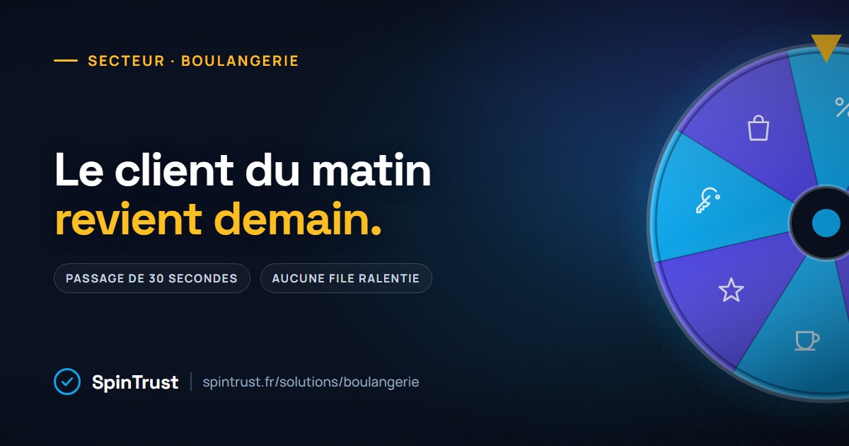Carte SpinTrust : faire revenir le client du matin, pour les boulangeries.