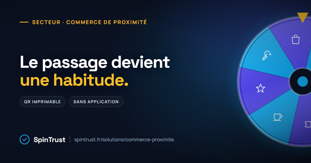 Carte SpinTrust : transformer le passage en habitude, pour les commerces de proximité.