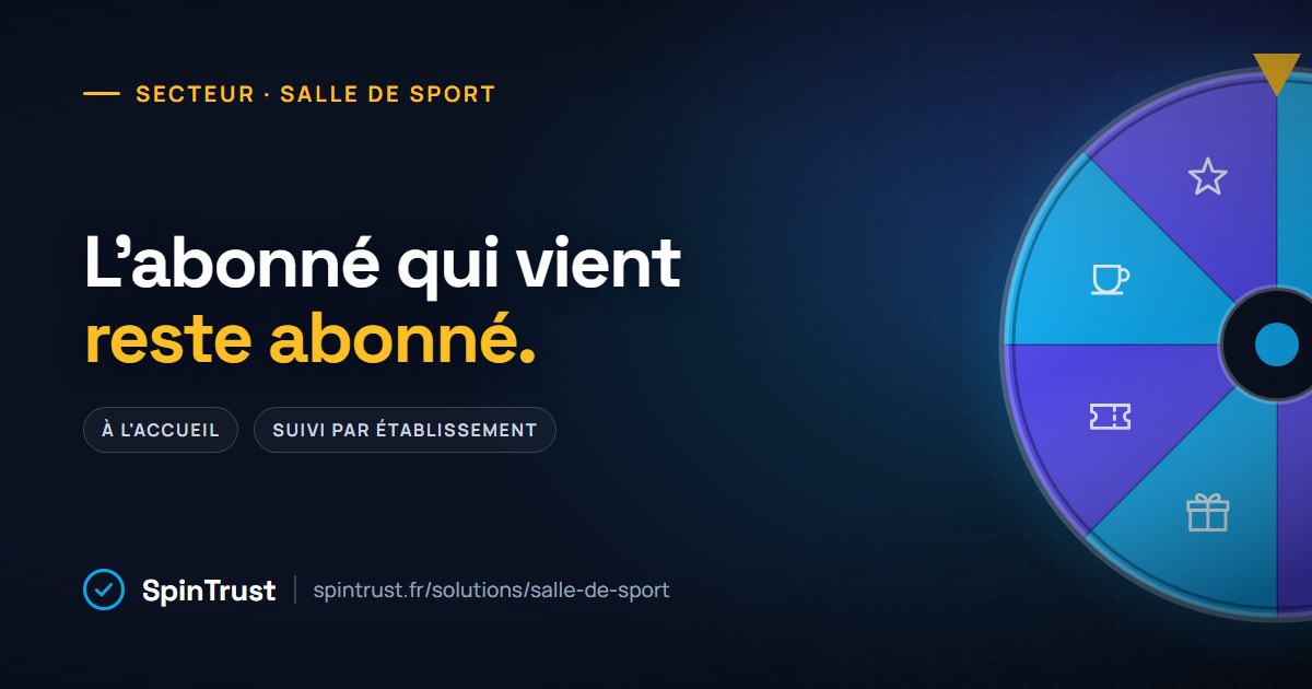 Carte SpinTrust : retenir l'abonné qui vient, pour les salles de sport.